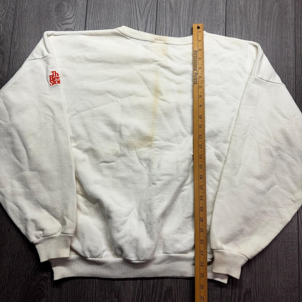 Vintage Molson Canadian Beer 1990s Sweatshirt Large White Beer Canada Bear - Picture 9 of 11